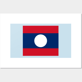 Laos flag Posters and Art